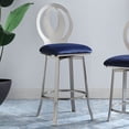 thumbnail image 5 of Furniture of America Harper Metal Counter Stool-Set of 2, Navy, 29-in, 5 of 6