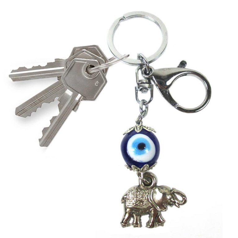 GALPADA Elephant Keychain Evil Eye Keyrings for Car Keys Womens Car  Accessories Car Keychain for Women Car Bling Accessories for Women Elephant  Key