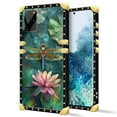 thumbnail image 2 of FKBRCL4U Compatible with Samsung Galaxy S20 Plus Case, Colourful Dragonfly Pink Lily Pads Luxury Golden Decoration for Girl Women Soft TPU Shockproof Protective Hard PC Back, 2 of 7