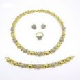 thumbnail image 2 of Jewelry Set For Women - Women's Hugs & Kisses XOXO 4 Pieces Necklace Set Necklace Includes a Ring Bracelet & Earrings 18kt Real Gold Pated Layered #134, 2 of 5
