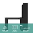 thumbnail image 4 of L Shaped Computer Desk with Drawers Hutch, 2-IN-1 Home Office Desks with LED Light, Modern Office Table with Outlet, Corner Work Desk Study Desk for Laptop, Black, 4 of 10