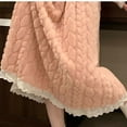 thumbnail image 6 of Gytharion Long Flannel Nightgowns for Women Long Sleeve Plush Warm Winter Nightdress Cute Lace Crew Neck Pullover Sleepshirt Soft Cozy Fuzzy Fleece Bathrobe Sleepwear Loungewear, 6 of 7