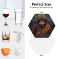 thumbnail image 6 of Kdxio Banana Leaf Meditating Gorilla Funny Coasters,4 Pcs Leather Coasters,Housewarming Gifts,Protect Furniture from Water Marks Scratch and Damage, 6 of 6