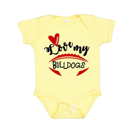 

Inktastic Love My Bulldogs Football Gift Baby Boy or Baby Girl Bodysuit