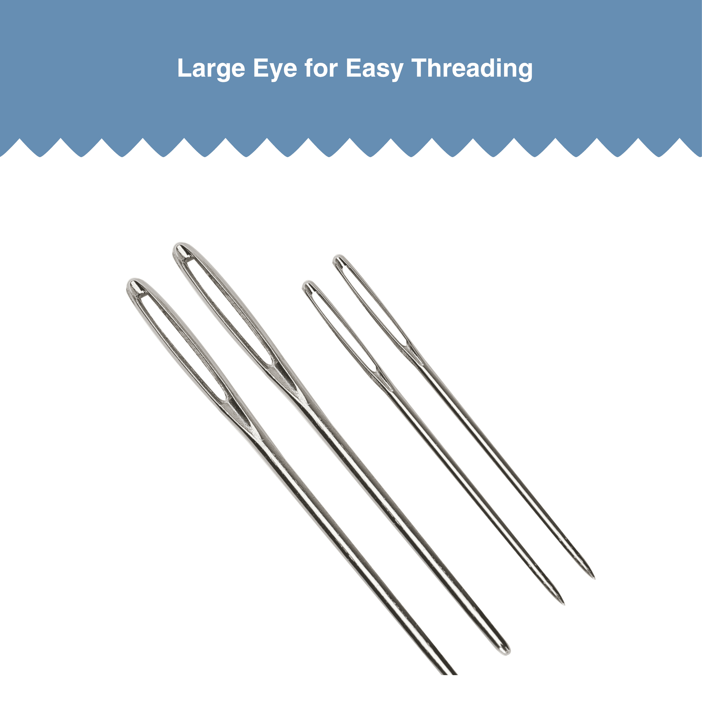 Hello Hobby Yarn Needles, Sizes 13 and 16, 4-Piece Set