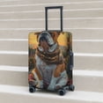 thumbnail image 5 of Yiaed Flower Field Cute Bulldog Print Travel Luggage Cover Suitcase Protector Fits 18-32 Inch Luggage Wheel Covers Patterned Elastic Luggage Anti-scratch（No luggage）-X-Large, 5 of 5