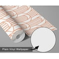 thumbnail image 6 of S4Sassy Peel and Stick Wall Covering, Geometric Arch Print Removable Vinyl Wall Wrap - Modern Mural, Orange Instant Wallpaper for Bedroom, Bathroom, Laundry Room, Closet Interior -25"x360" inch, 6 of 9