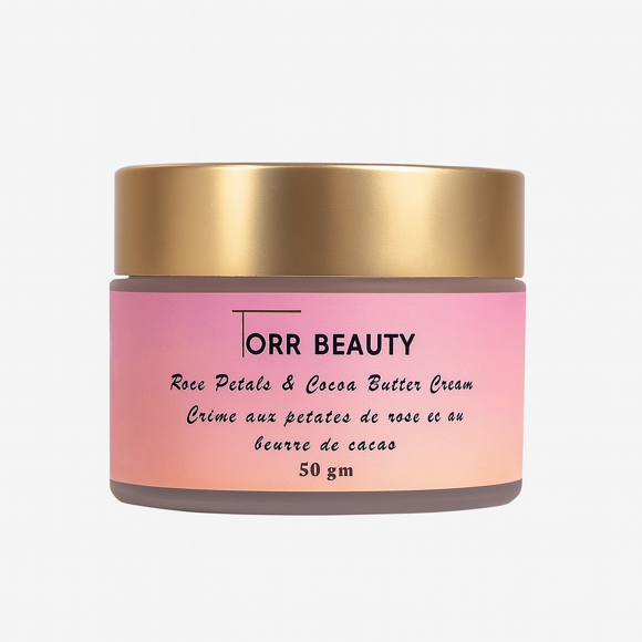 Rose Petals and Cocoa Butter Moisturizer, 50g, Ayurvedic (Natural) Moisturizer