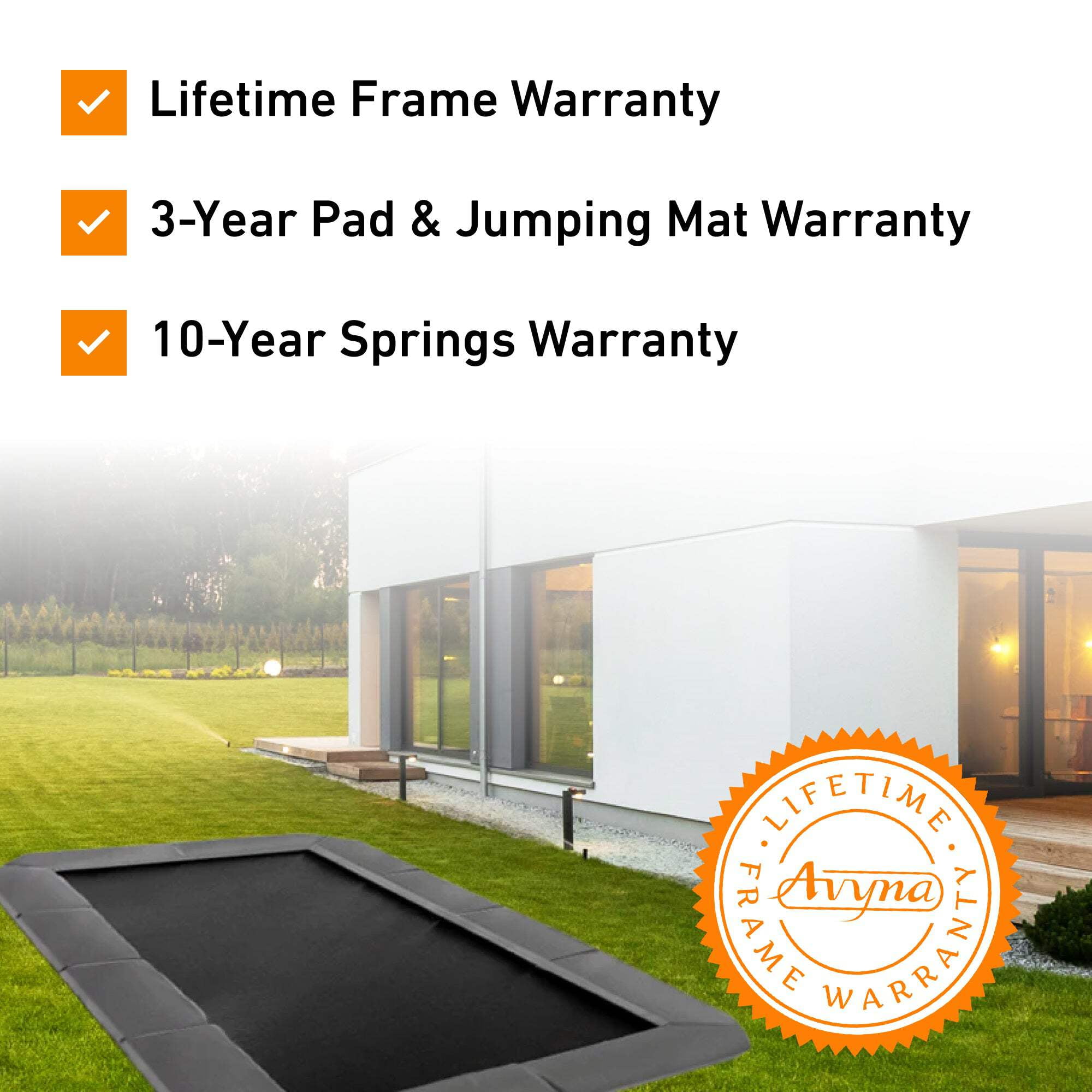 10x14' Rectangle Pro-Line Avyna In-ground Trampoline