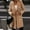 Khaki, variant on Babysbule Womens Coats Clearance Woman Artificial Wool Elegant Blend Coat Slim Female Long Coat Outerwear Jacket