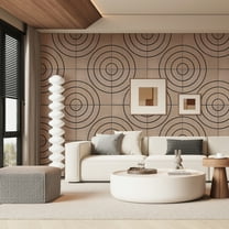 4-Pack Acoustic Circular Wave Wall Panels (23.62" X 23.62" Each), 3D Flexible Walnut Veneer Soundproof Panels For Living Room, Studio & Office