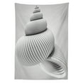 thumbnail image 3 of Ambesonne White Tablecloth Rectangular Table Cover, Shell Shaped, 60"x84", White, 3 of 4