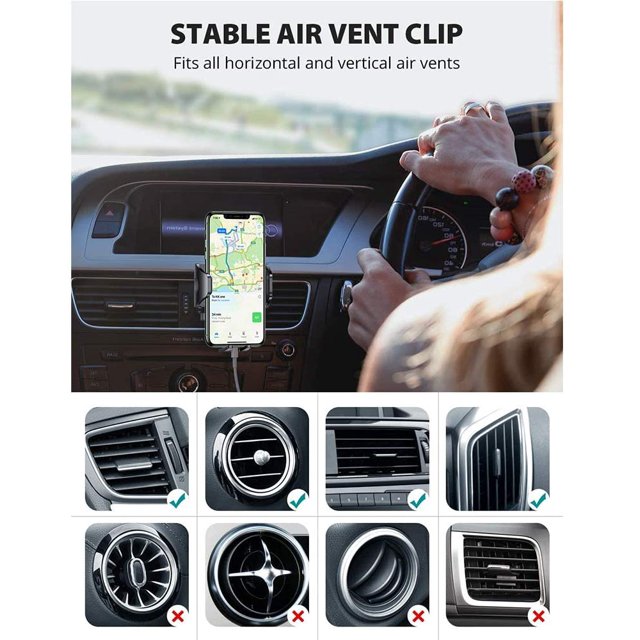 Soporte para teléfono 3 en 1 para automóvil, soporte para teléfono para salpicadero, parabrisas, ventilación de aire, rotación de 360 ??°, brazo largo con ventosa fuerte para soporte para teléfono LingWen 8390605741333