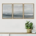 thumbnail image 4 of IDEA4WALL Framed Canvas Print Wall Art Set of 3 Serenity Seascape Soft Blue Ocean Views Digital Art Pastel Hazy Coastal Landscape Artwork Zen Cool Relax/Clam for Home Decor -, 4 of 5