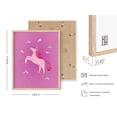 thumbnail image 3 of Haus and Hues Unicorn Art Prints - Set of 4 Unicorn Wall Art & Pop Art Wall Decor & Painting, Unicorn Decor & Poster for Teen Rooms (Framed Beige 11x14), 3 of 6