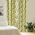 thumbnail image 3 of Ambesonne Lemon Window Curtains, Vibrant Colored Sliced Fruit, Each 28" W x 63" L, Dried Rose Yellow, 3 of 5
