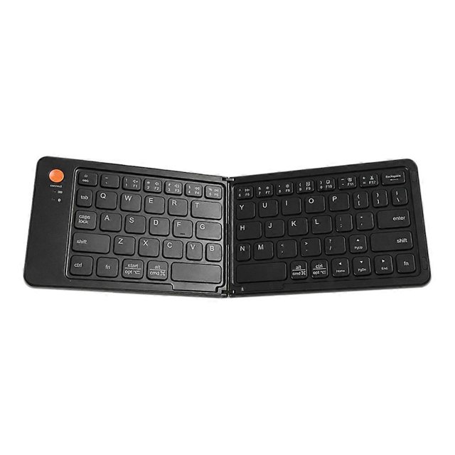 Wireless Foldable Bluetooth Keyboard Mini Portable Double Folding Keyboard Suitable for Laptops and