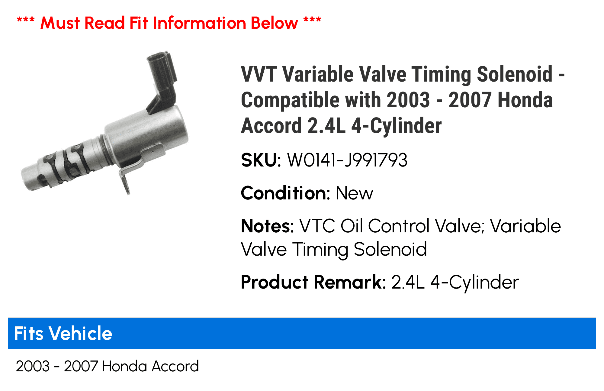 Unique Bargains Engine Variable Valve Timing VVT Solenoid - For Honda CR-V 2002-2009 Metal - View #12