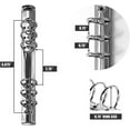 thumbnail image 6 of 3 Pack of A5 Notebook Mechanism Replacement Kit, 20mm 6-Ring Metal Binder Mechanisms for Loose Leaf Notebook Planner Binding Accessories, Screws Included (Nickel), 6 of 7