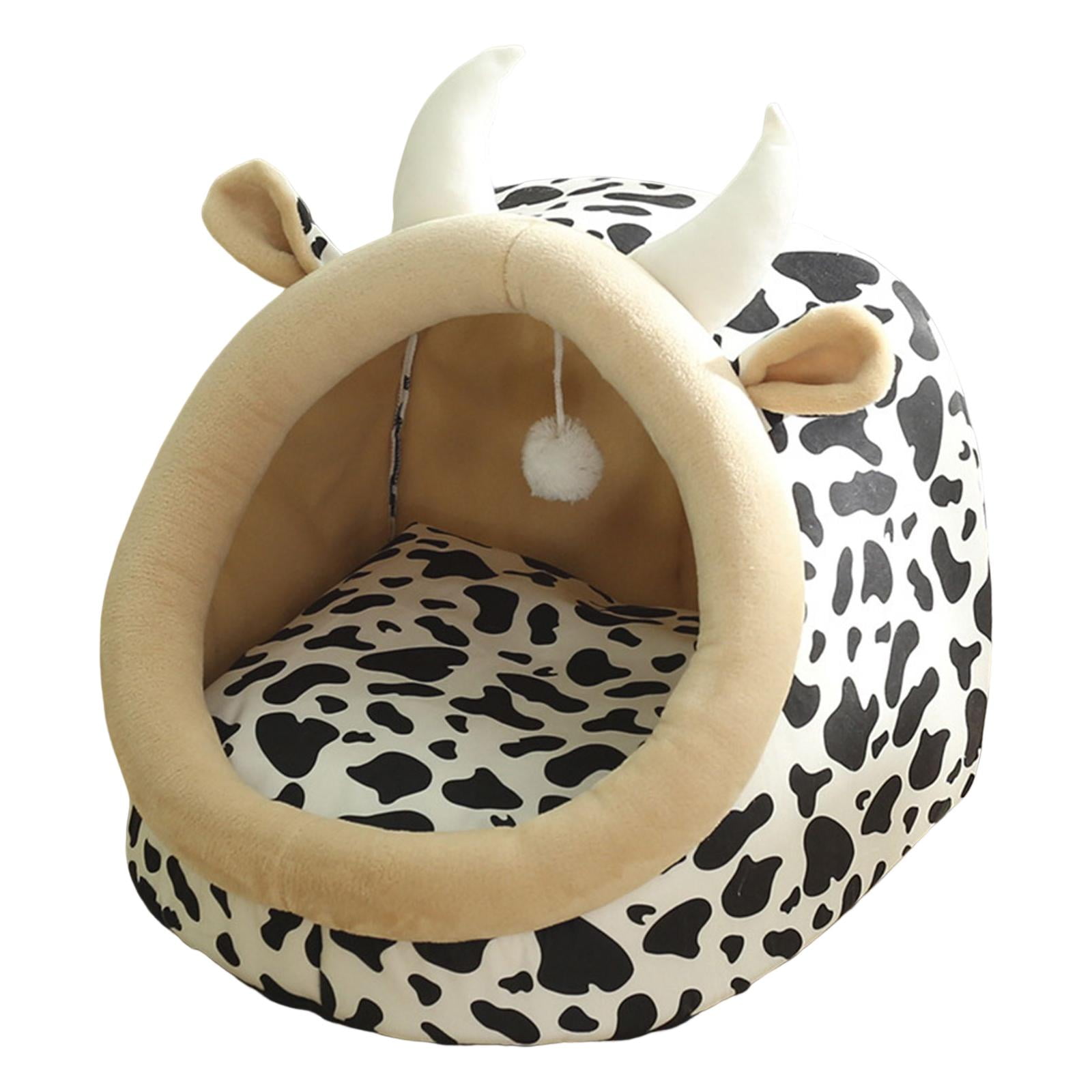 Bvdfgk Cave Bed Pet House Cushion Soft Anti Slip No Deformation Dog Furniture with Ball 43x40x35cm Multi