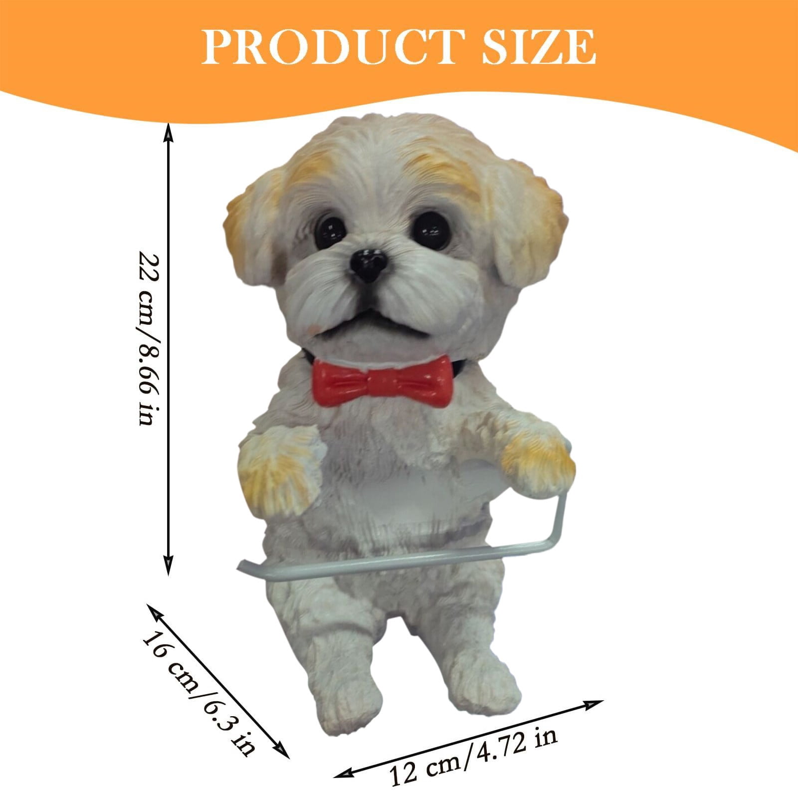 Dog Toilet Roll Holder Cute Teddy Design, Wall Mounted Paper Storage, Storage Rack, By Kingtowag