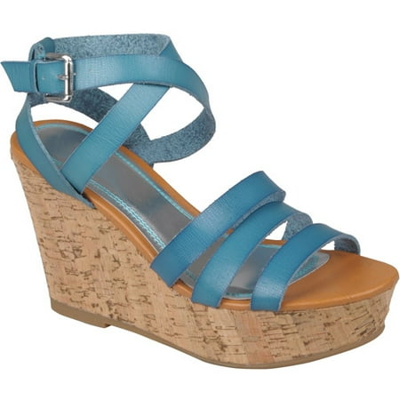 Brinley Co. Womens Strappy Wedge Sandals