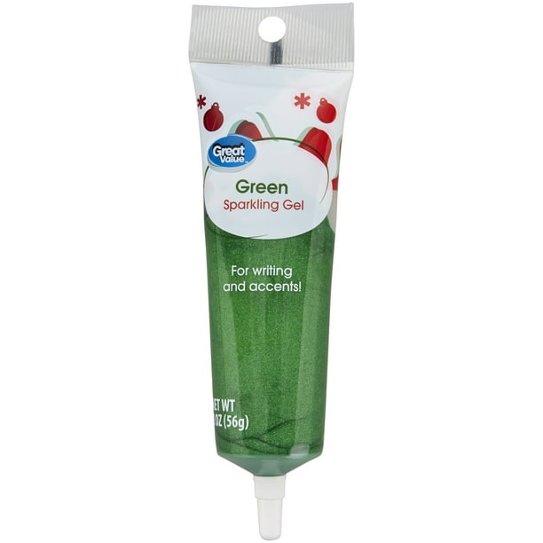 Great Value Green Edible Sparkle Gel Frosting Tube, 2 oz.