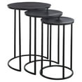 thumbnail image 3 of Pemberly Row Contemporary Aluminum Nesting Tables in Espresso (Set of 3), 3 of 5