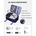 thumbnail image 6 of Carry on Backpacks 18x14x8 Travel Backpack Fit 15.6" Laptop, Flight Approved Bag with 16 Pockets, Anti-Theft Casual Daypack School College Business for Men Women 25L, Blue, 6 of 10