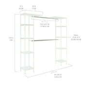 Seville Classics Expandable Closet Organizer System, White