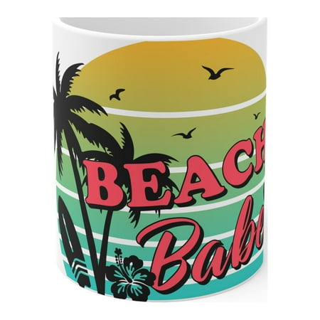 

Beach Babe Ceramic Mug 11oz Beach Babe mug beach mug
