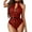 Black Red, variant on Lingerie for Women Sexy Lace One Piece Bodysuit Halter Deep V Sleepwear XS-XXL