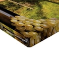 thumbnail image 2 of Ambesonne Winery Fitted Sheet, Bottle Grapes Sunset, Twin XL Size, Green Orange, 2 of 3