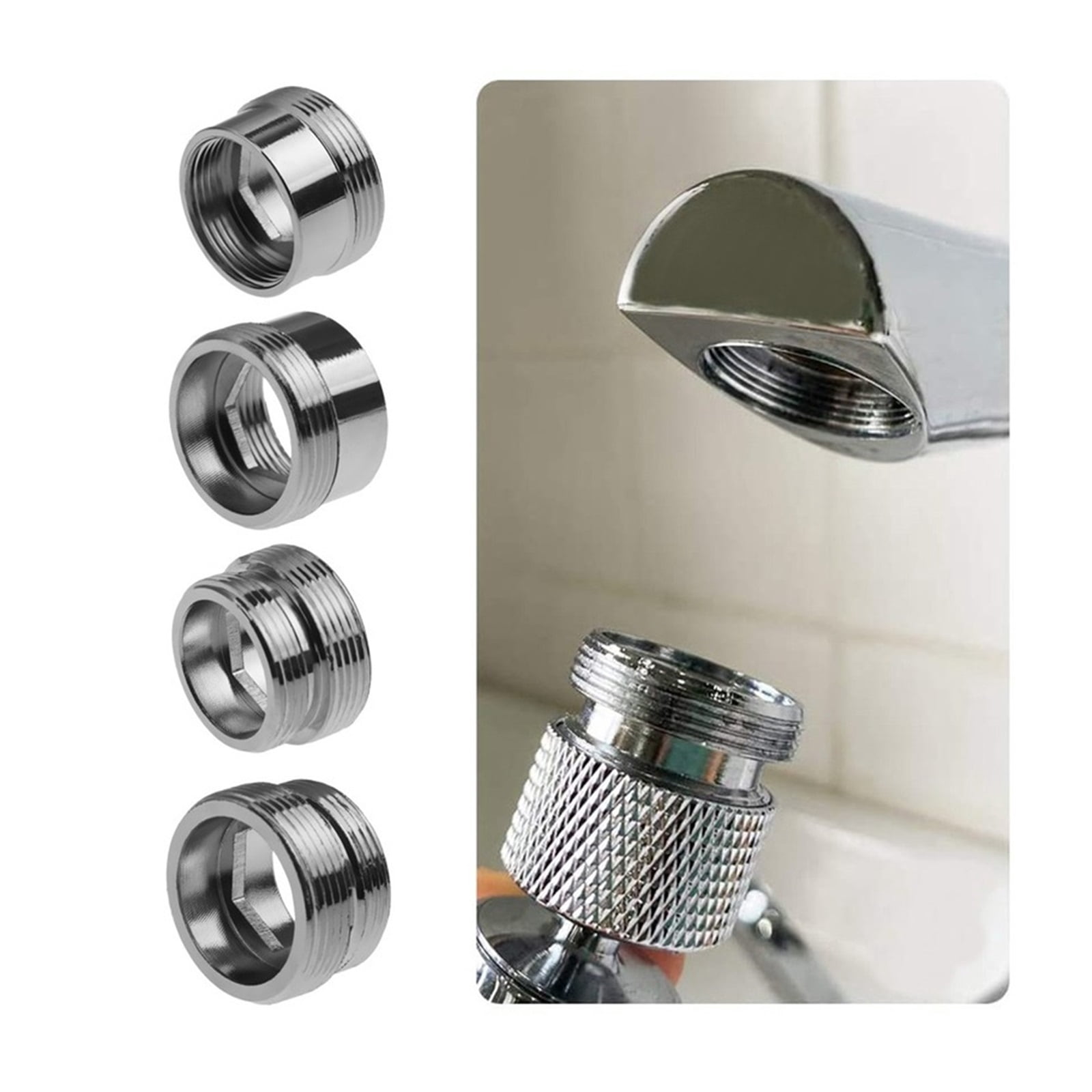 Kitchen Faucet Aerator 16/18/20/22/24/28/mm To 22mm With Washer Metal Male Female Water Saving Adapter Faucet Aerator Connector For Sink Faucets ,Water Saving