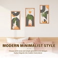 thumbnail image 6 of Wekvgz Boho Abstract Wall Art Set of 3 Modern Minimalist Wooden Wall Decor Geometric Aesthetic Botanical Artwork Mid Century Modern Decor for Painting Lover Home Bedroom Office 15.74x7.87", 6 of 11