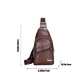 thumbnail image 3 of Apmemiss Clearance Leather Sling Bag Mens Chest Bag Casual Shoulder Crossbody Bags Travel Hiking Backpacks Daypack, 3 of 6