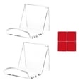 thumbnail image 2 of pitrice 2 Pieces Headphone Rack Acrylic Material Save Space Controller Stand Easy to Install Professional Light Weight Headsets Stand Transparent, 2 of 8