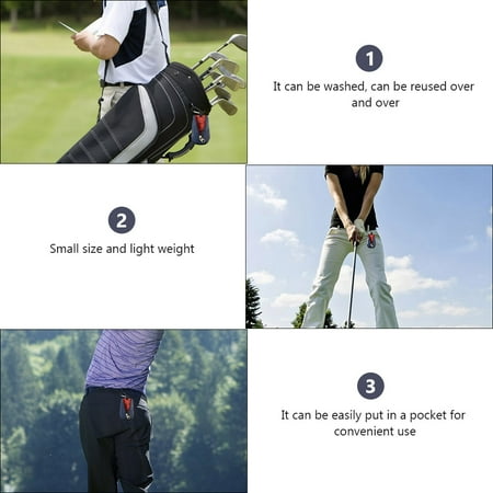 UPOUART Waist Bag for Golf Cleaning with Portable Pocket and Reusable Cleaning Cloth 1Pc Golf Accessory
