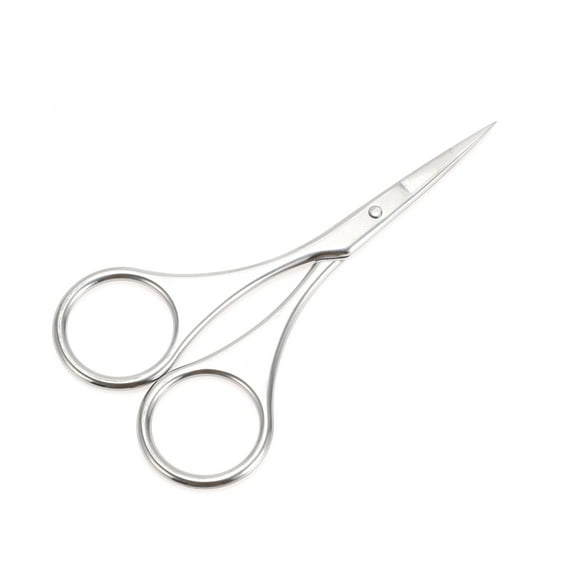 Unique Bargains 1 Pc Women Sharped Edged Scissors Eyebrow Trimmer Scissors For Bedroom Silver Tone Stainless Steel