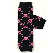 ALLYDREW Animals and Fun Colorful Baby Leg Warmers, Skulls Pink