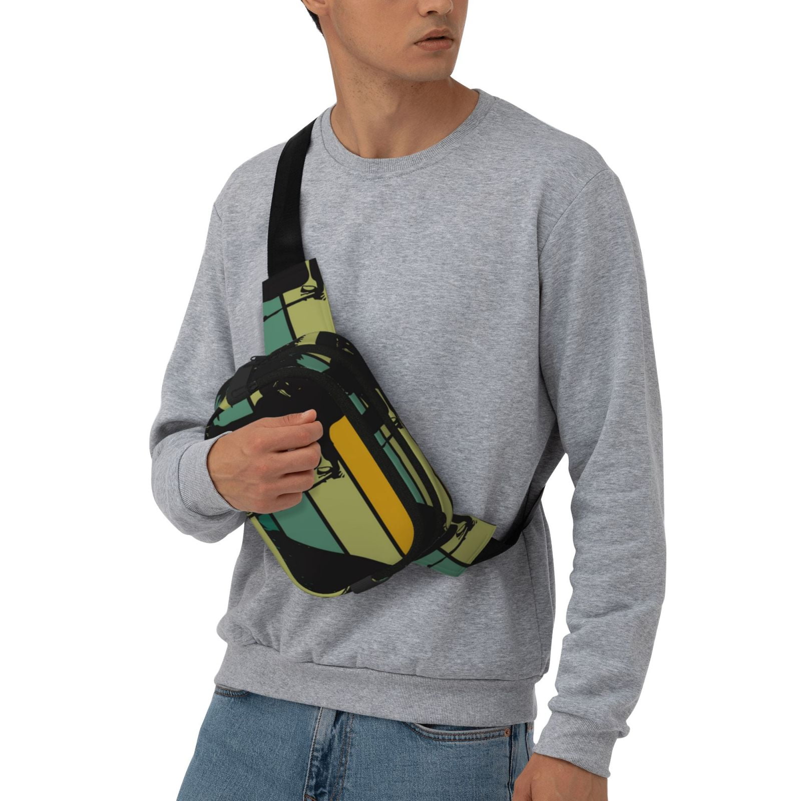 Picia Not All Who Wander Are Lost 1 Print Square Double-Layer Waist Bag Mini Adjustable Waist Belt Bag Exercise Running Travel Hiking
