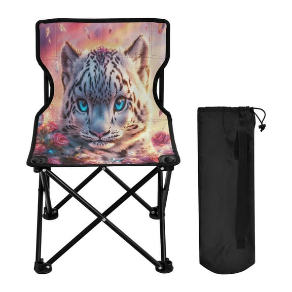 YAZAOO Camping Chairs Modern Fantasy Leopard Sunset Pattern Folding chair