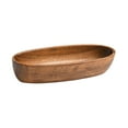 thumbnail image 3 of deevoka Wood Serving Tray Durable Dried Fruit Plate for Dresser Bathroom Dining Room 22cm, 3 of 9