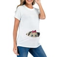 thumbnail image 4 of DYMADE Womens Summer Breathable Casual Cartoon Baby Print Short Sleeve Round Neck Pregnancy Maternity T-Shirts, 4 of 4