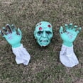 thumbnail image 2 of KARLSITEK Halloween Decorations Skeleton Stakes Realistic Scary Yard Lawn Stakes Skull Head and Arms Decoration for Halloween Party Prop Lawn Outdoor Graveyard, 2 of 7