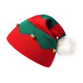 thumbnail image 2 of Christmas elf knitted hat, Christmas plush Hat-holiday Christmas Hat, Christmas accessories, 2 of 4