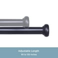 thumbnail image 4 of Kenney Weaver Black Adjustable Window Curtain Rod, 90"-130", 4 of 6