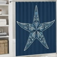 thumbnail image 6 of Awypu Bathroom Vintage Starfish Pastel Decorative Waterproof Shower Curtain Multiple Sizes White, 6 of 7