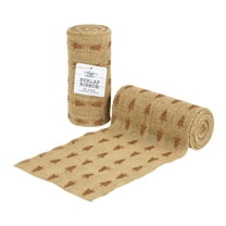 Love, Laugh, Craft Jute Burlap Roll Precut, 6"W x 5-Yards, 740-29, Brown/Bronze Tree Glitter