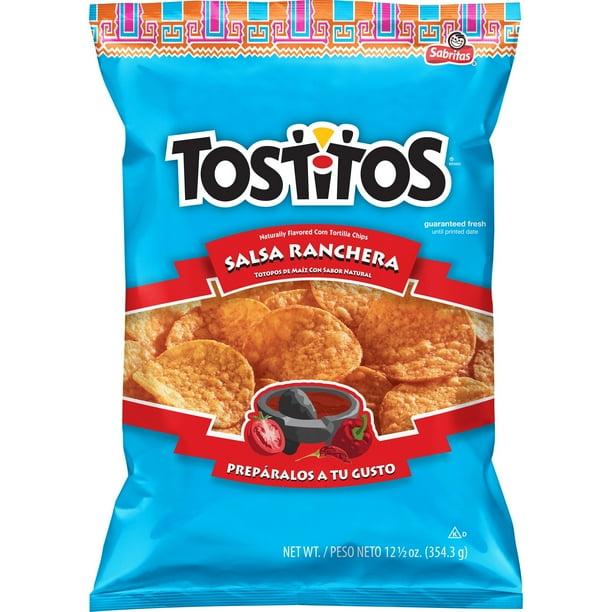 Sabritas Tostitos Salsa Ranchera Tortilla Chips, 12.5 Oz. - Walmart.com ...